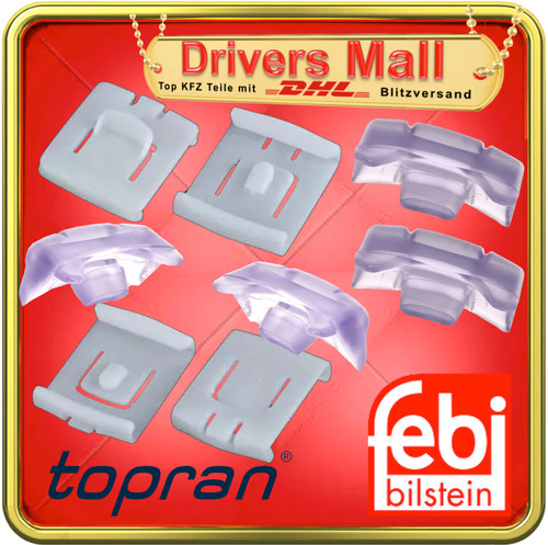 Set gleitstück gummi clip - set,